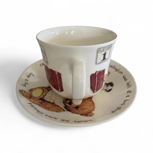 Roy Kirkham English Fine Bone China Lost Bear Cup & Saucer - Picture 2 of 9